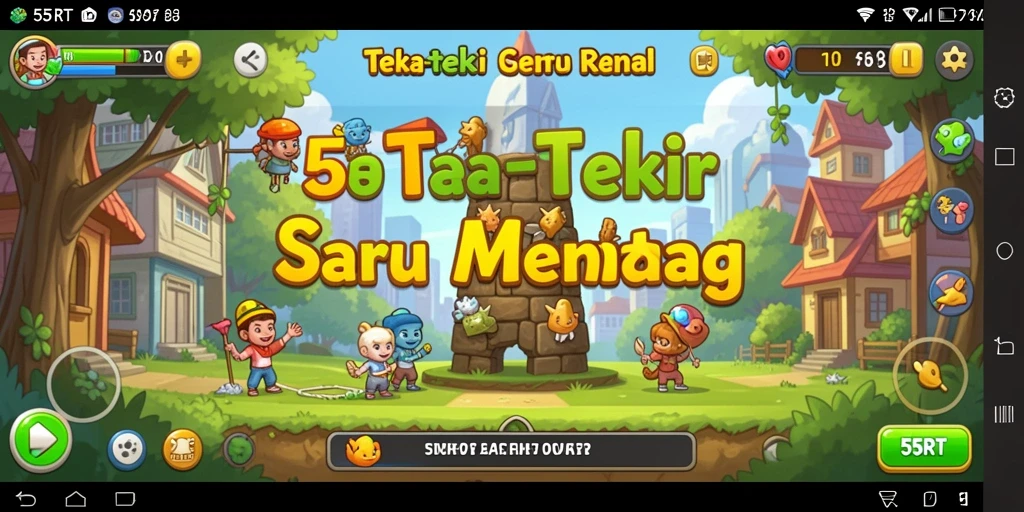 Tampilan gameplay 55RT dengan berbagai teka-teki menarik.