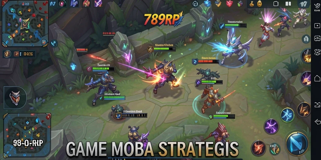 Screenshot utama <strong>789RP</strong> menunjukkan aksi pertarungan tim yang mendebarkan.