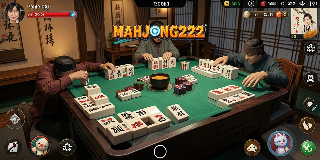 Tampilan gameplay MAHJONG222 dengan ubin yang menawan dan menantang.