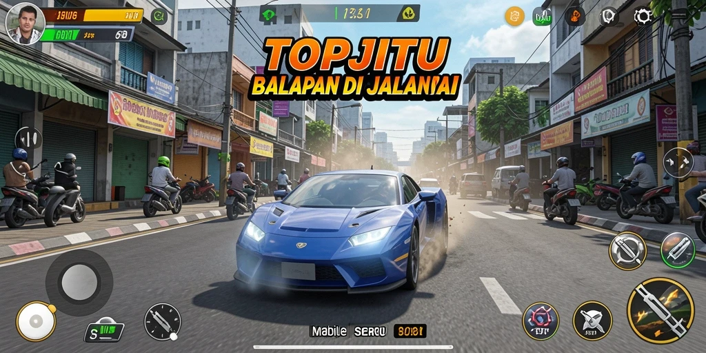 Tampilan gameplay TOPJITU yang seru dan mendebarkan.
