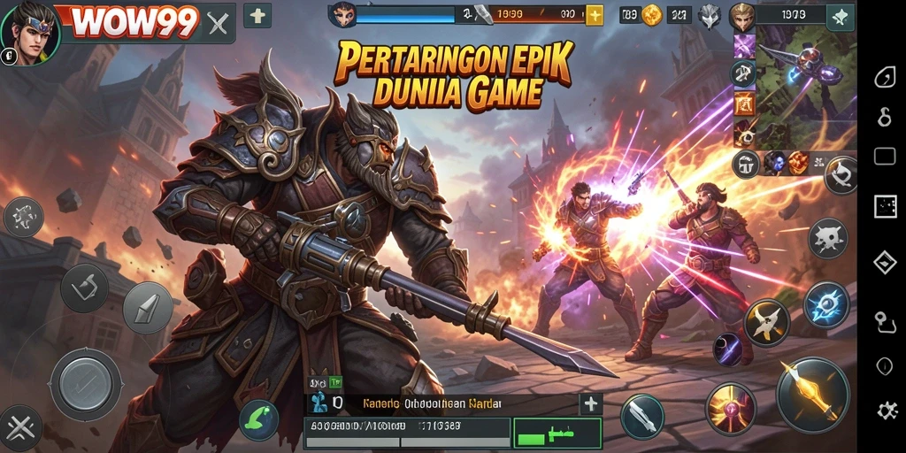 Gameplay WOW99 yang penuh aksi dan pertarungan seru.